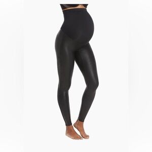 Spanx Mama Maternity Faux Leather Leggings small